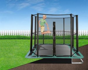 sunken trampoline in ground trampoline